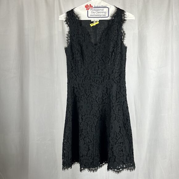 Joie Nikolina B All-Over Black Lace Dress. - Picture 4 of 9